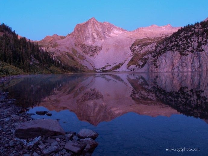 Snowmass Lake Reflection - Maroon Bells Snowmass Wilderness, Colorado 20090905-Snowmass Lake-01-w
